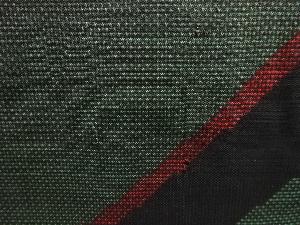 アンティーク　よろけ縞模様織り出し本場泥大島紬着物(5マルキ)